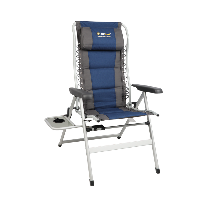 OzTrail Cascade 8 Position Arm Chair with side table