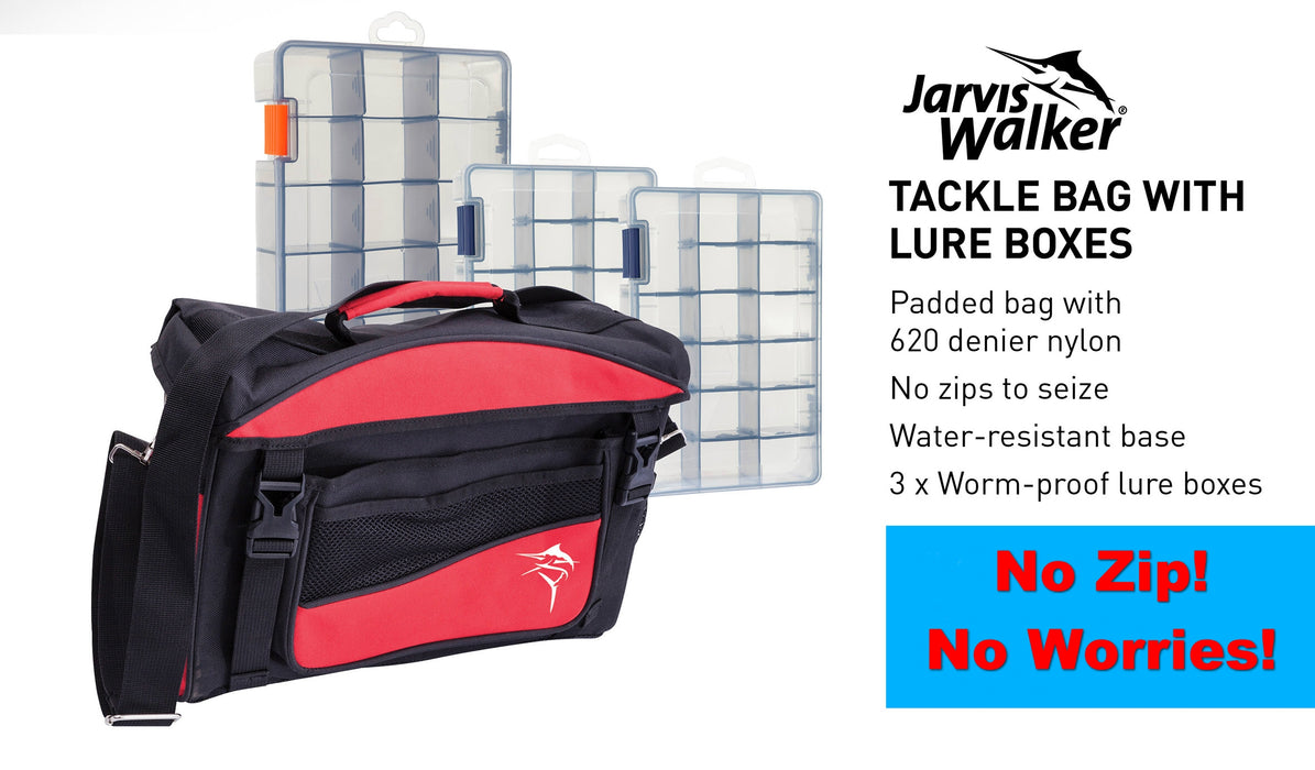 Jarvis Walker MEDIUM LURE BAG WITH 3 LURE BOXES