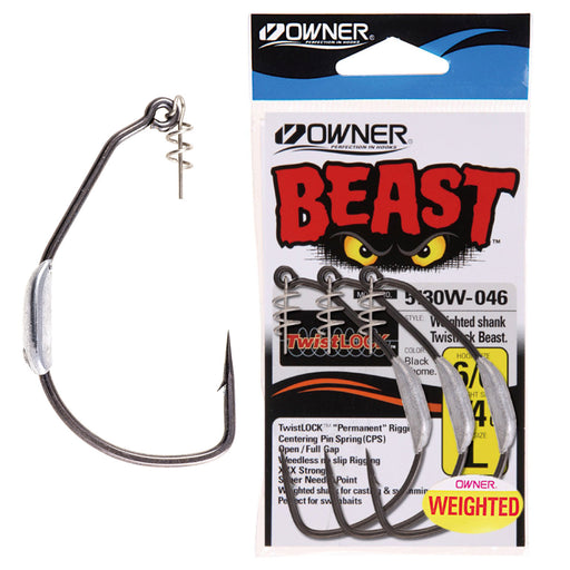 Owner 5130W Beast Weighted Hooks — Spot On Fishing Tackle
