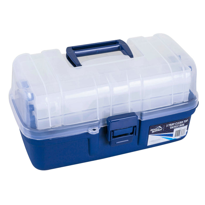 Jarvis Walker 3-Tray Clear-Top Tackle Box