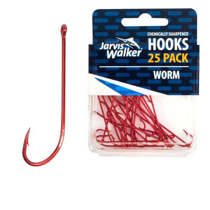 Jarvis Walker Chemically Sharpened Long Shank/Worm Hooks - Jarvis
