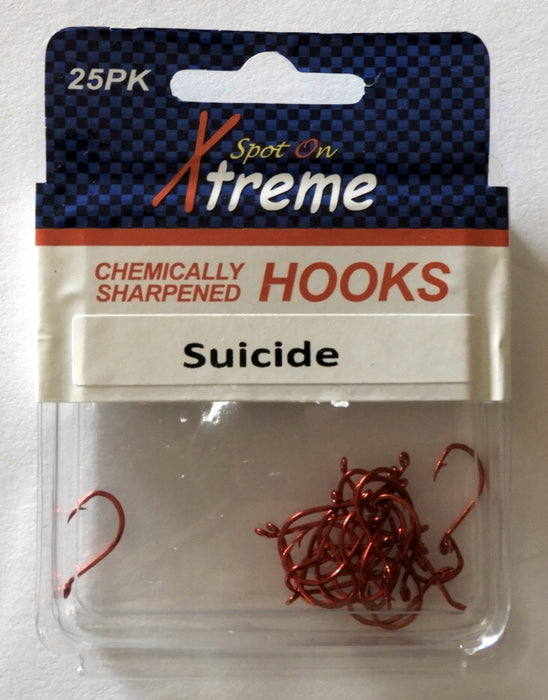 Red Suicide Hooks 25pk