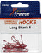 Red Long Shank Hooks 25pk