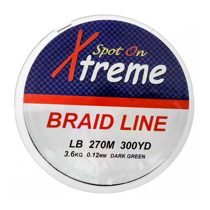 Spot On Xtreme Braid 300yd - Dark Green