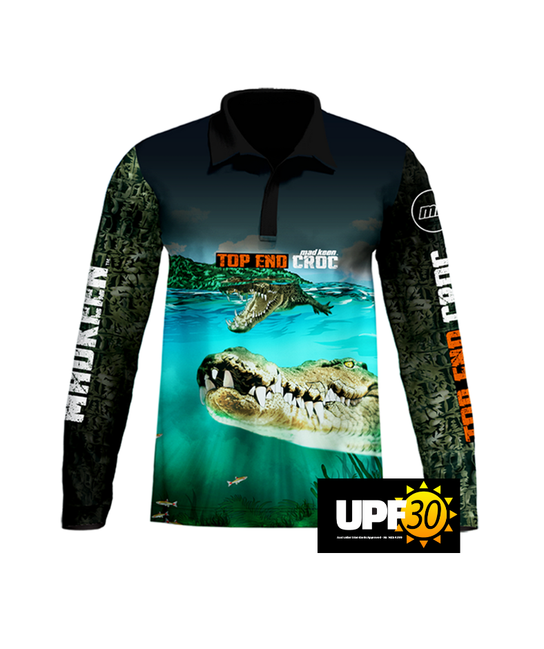 Mad Keen L/S Croc Kids Shirt — Spot On Fishing Tackle