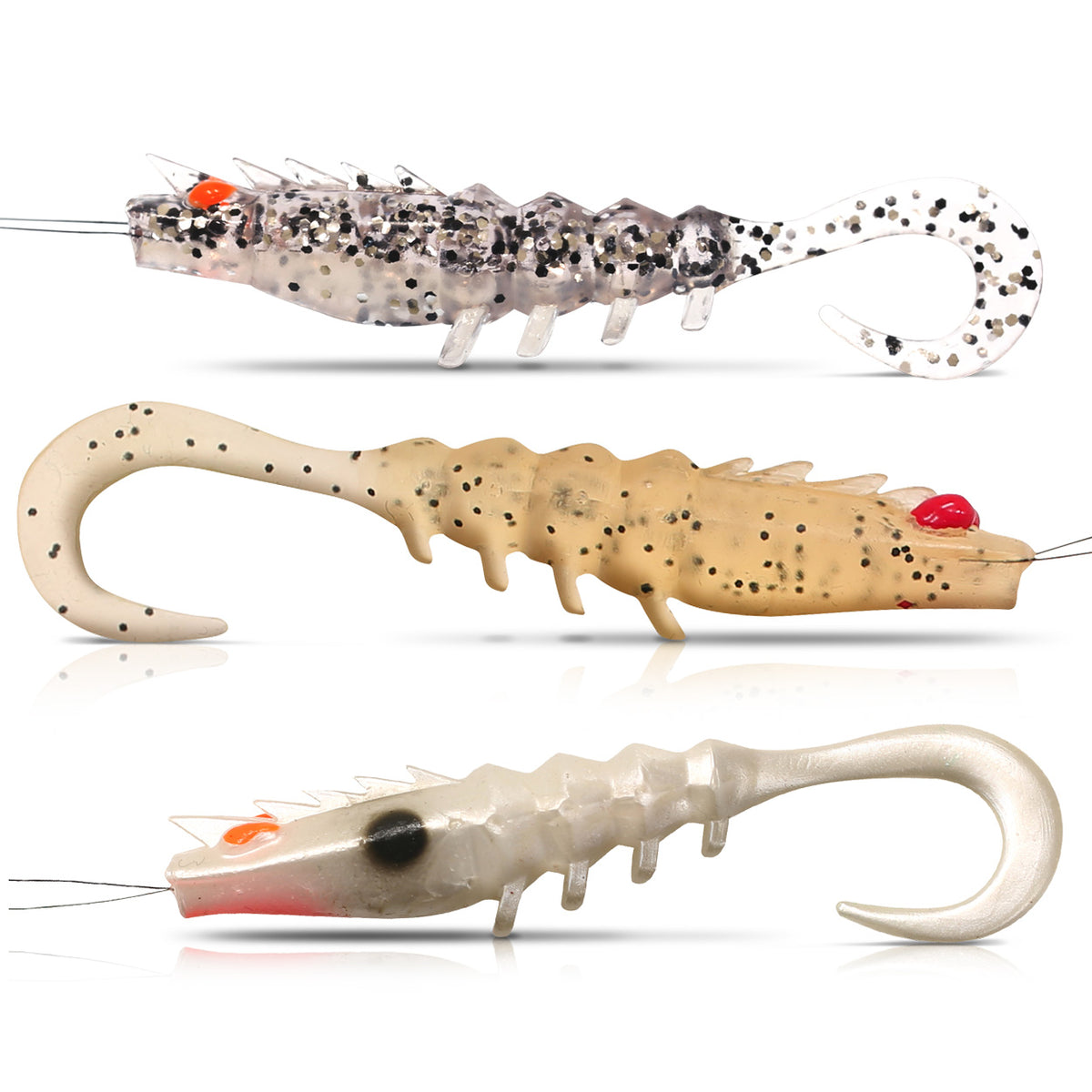 Squidgie Pro Prawn Wriggler Tail Lures — Spot On Fishing Tackle