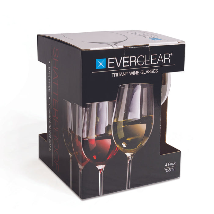Everclear Tritan Set of 4 Wine Glasses 355ml 4pk