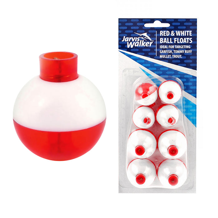 Jarvis Walker Red & White Floats (4 large & 4 Medium) - Jarvis Walker —  Spot On Fishing Tackle