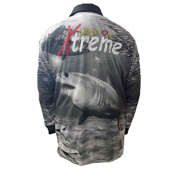 Fishing Shirt Long Sleeve - Monochrome Xtreme Fish Print